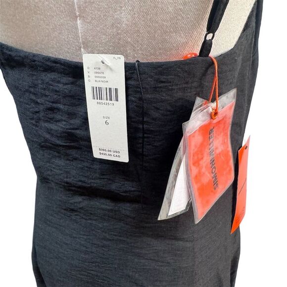 NWT Simon Miller Women's Black Zodiac Draped Fringe Gown Size 6 Maxi Dress - Picture 6 of 10